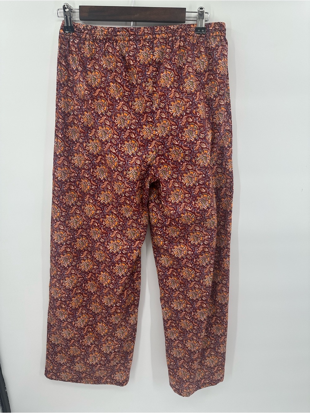 Figue Women's Boho Wide Leg Pants Size Small Tassel Drawstring Paisley India1285 - Picture 2 of 7